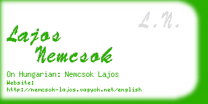 lajos nemcsok business card